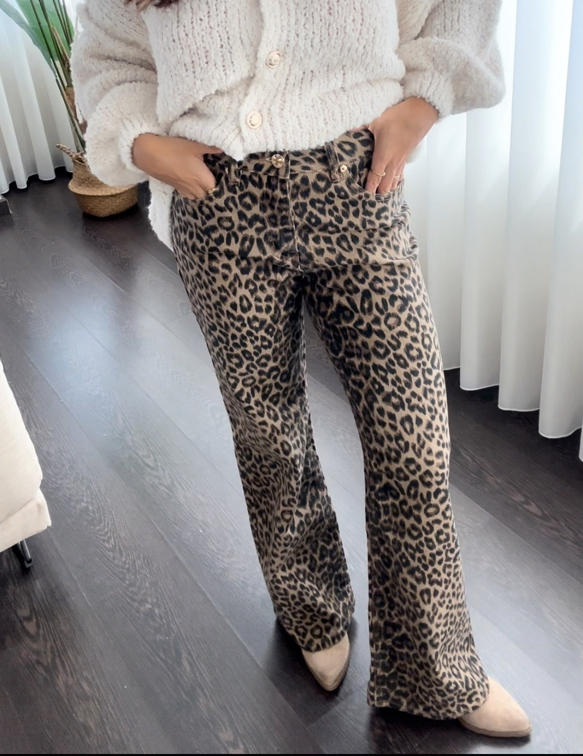 Wide Leg Animal Print