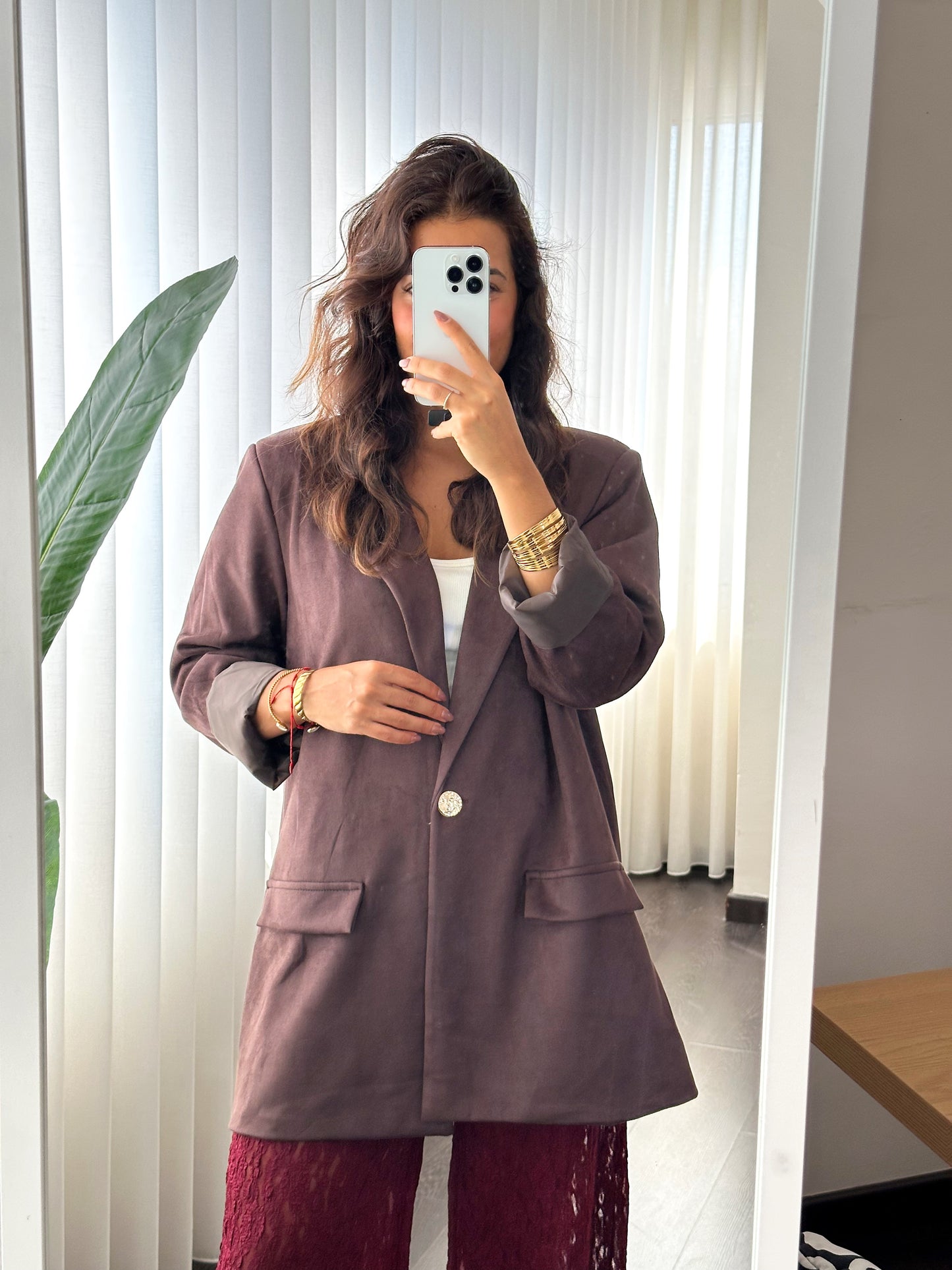 Blazer pele de pêssego