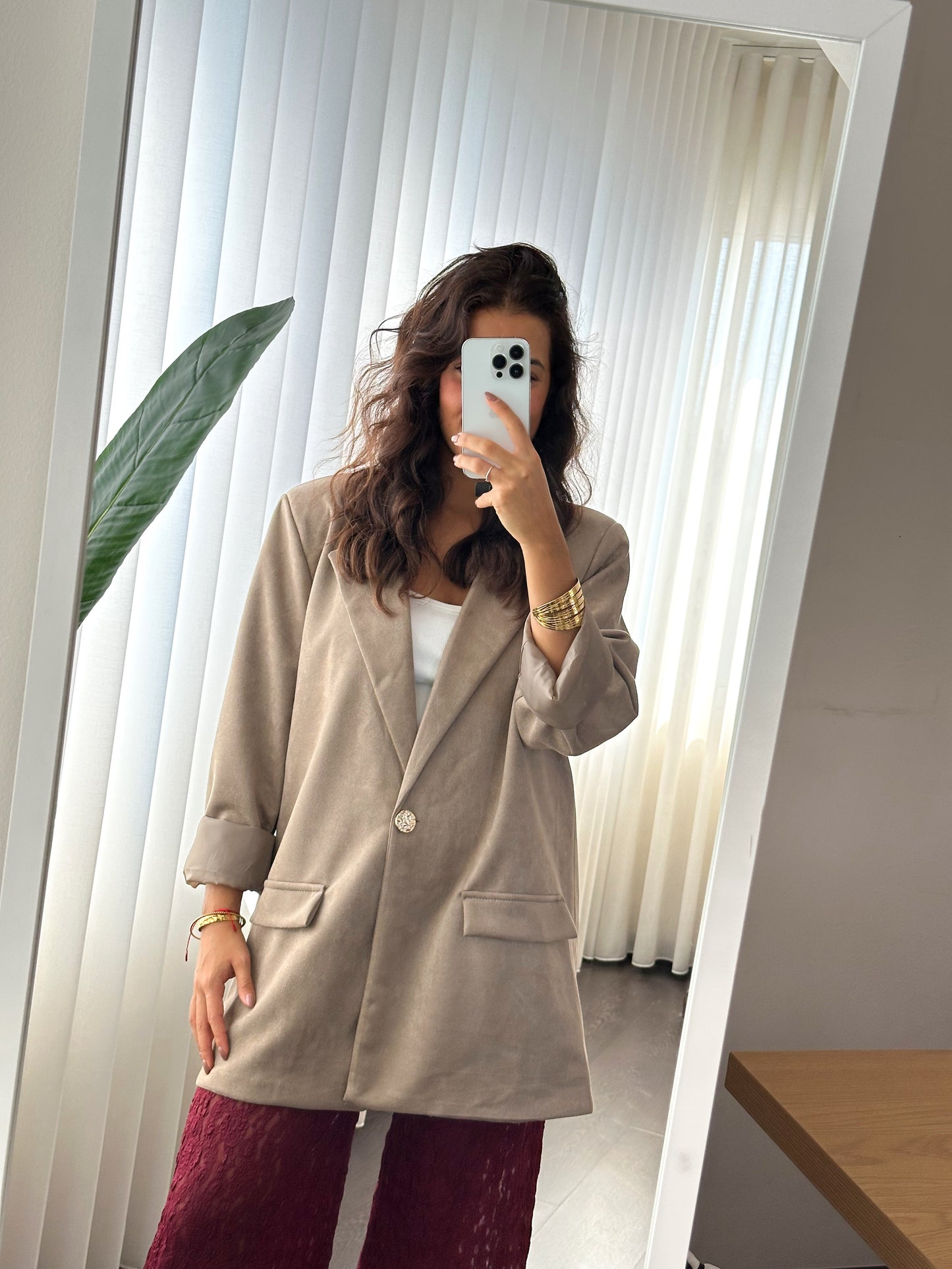 Blazer pele de pêssego