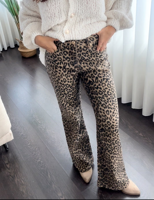 Wide Leg Animal Print