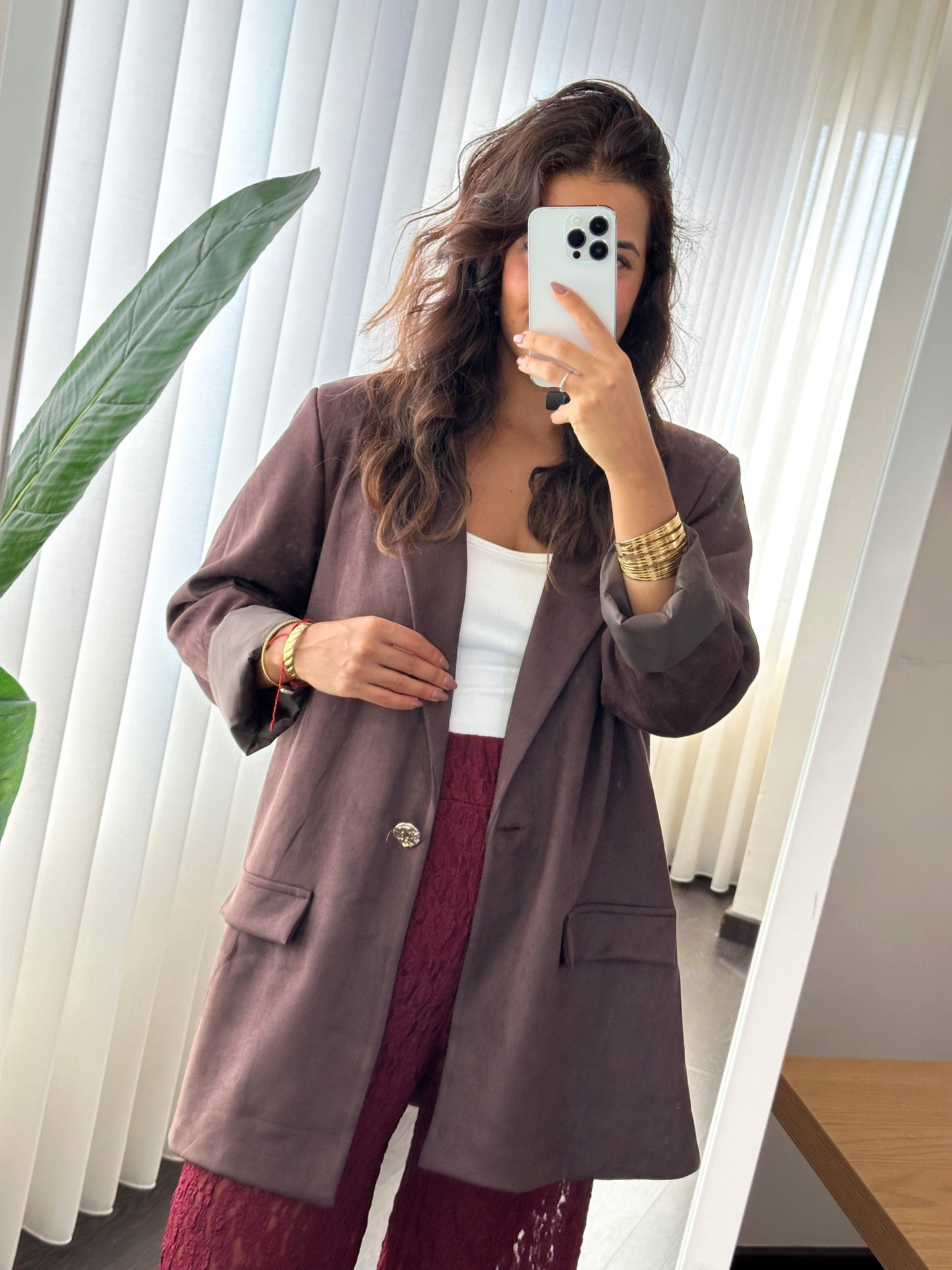 Blazer pele de pêssego